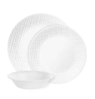 Corelle® Linen Weave 12 Piece Dinner Set