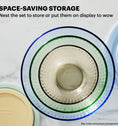 Pyrex® Colours Sculpted Mixing Bowl 4 Piece Set (Yellow/Green)