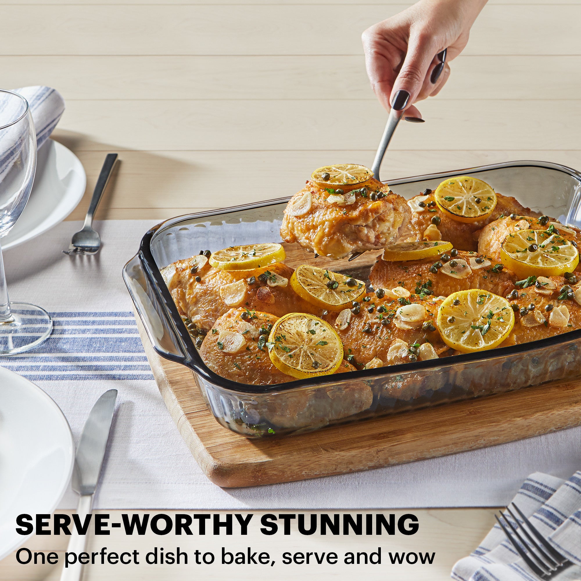 Pyrex® Colours Sculpted Smoke Bakeware Rectangle 2.85L