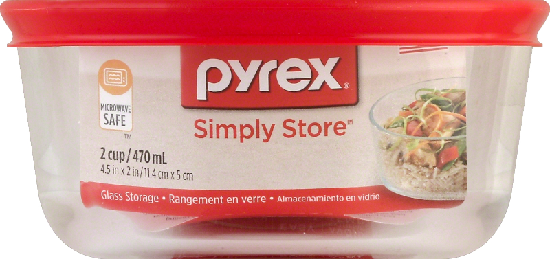 Pyrex® Storage Red 2 Cup Round